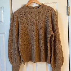 J. Crew puffed sleeved sweater. Size Large. Excellent condition.